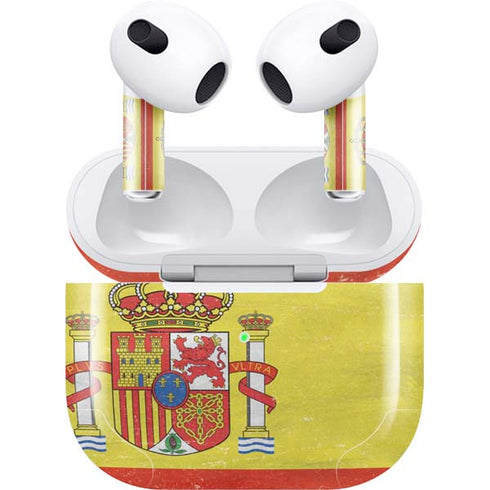 Spain Flag Distressed Apple AirPods (3rd Gen 2021) Skin